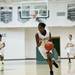Huron freshman Mia Long drives to the rim after stealing the ball in the game on Monday, Feb. 25. Daniel Brenner I AnnArbor.com